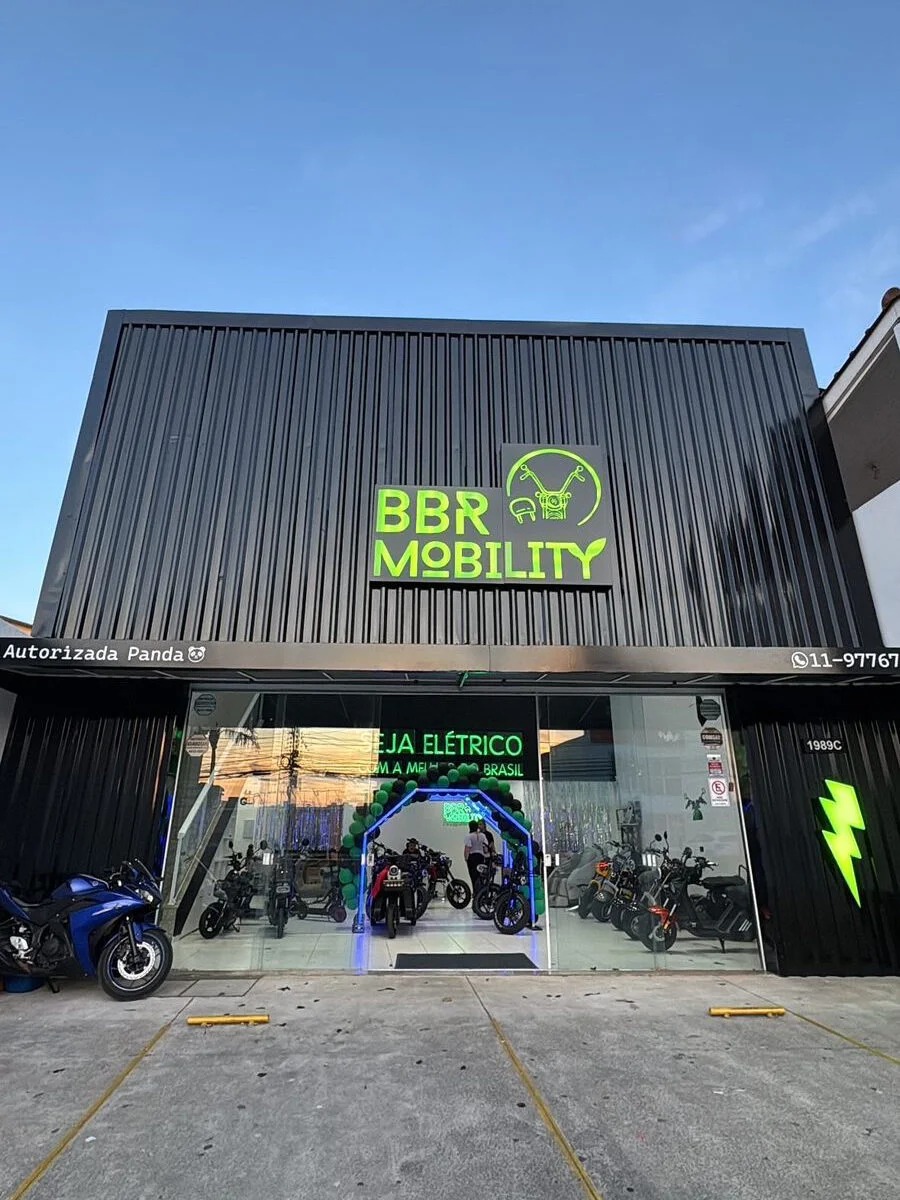 Fachada da loja física BBR Mobility em Atibaia/SP